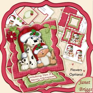 Christmas Furry Friends Easel Card Kit