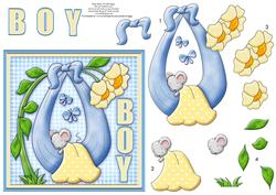 Baby Boy Mouse Topper & Decoupage