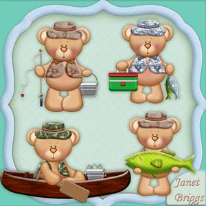 Fishing Bears Designer Resource Graphics
