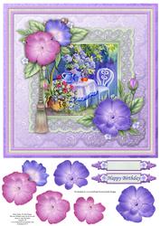 8x8 Summer Garden Topper & Decoupage