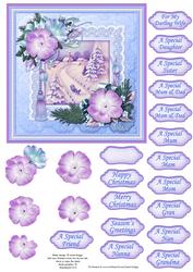 Christmas Roses Frame & Winter Sleigh Ride Quick Card