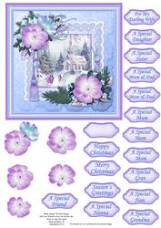 Christmas Roses Frame & Church Quick Card