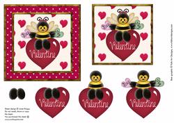 Bee My Valentine Decoupage