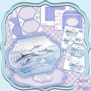 Dolphins Birthday Easel Card Kit & Pyramage