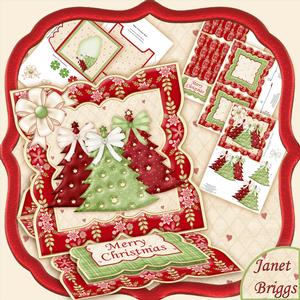 3 Christmas Trees Easel Card Kit