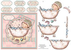Warning! Soaking Causes Wrinkles Birthday Decoupage