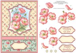 Painted Poppies Card Front & Decoupage