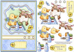 Happy Birdy 2 Ewe Topper & Decoupage