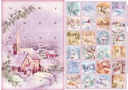 Christmas Advent Card Vintage Winter Scenes 2