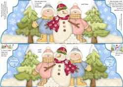 Snowman Over the Edge Quick Gatefold