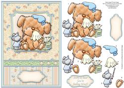 Feeling Woof Get Well Soon Topper & Decoupage