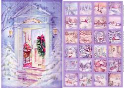 Christmas Advent Card Vintage Winter Scenes 3