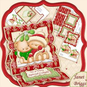 Mistletoe Kiss Easel Card Kit & Decoupage