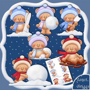 Bears Love Winter Designer Resource Graphics
