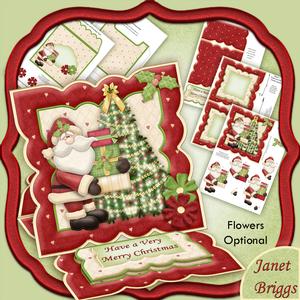 Santa Delivers Christmas Easel Card Kit