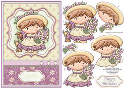 Little Lou & Flowers Decoupage Insert Available