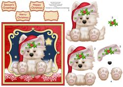 Christmas Westie Topper & Decoupage