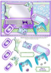 Christmas Lilac Games & Gadgets Decoupage Teenager