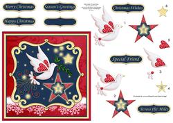 Christmas Dove Contemporary Topper & Decoupage