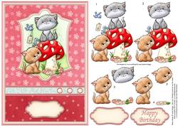 King of the Castle Cats Topper & Decoupage Insert Available