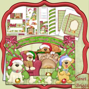 Christmas Dogs & Baubles Mountain Stepper Card Kit