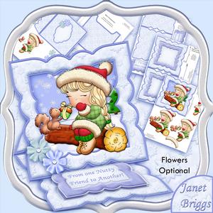 Izzys Christmas Nut Surprise Easel Card Kit