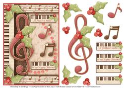 A Festive Note Christmas Topper & Decoupage