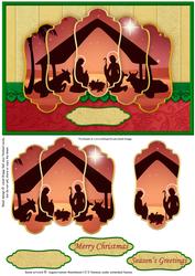 Christmas Nativity 5 Panel Quick Card Insert Available