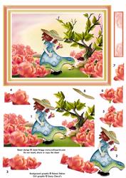 Sassy Girl & Peonies Step by Step Decoupage