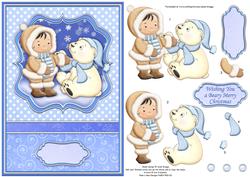 Eskimo & Polar Bear Topper & Decoupage