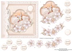 A White Christmas Vintage Church & Florals Decoupage