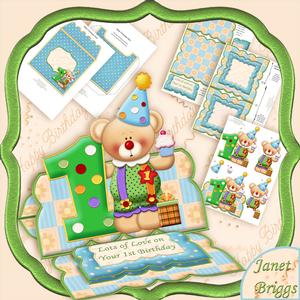 First Birthday Clown Over the Edge Easel Kit