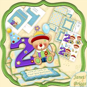 Age 2 Boy Clown Over the Edge Easel Kit