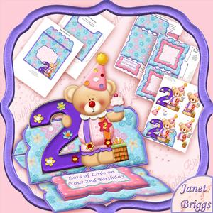 Age 2 Girl Clown Over the Edge Easel Kit