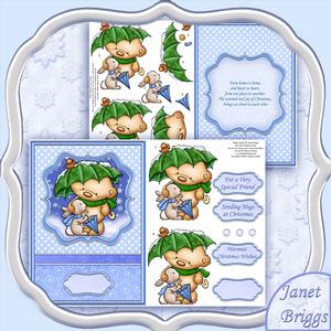 My Ears Are Cold Christmas Topper Decoupage Insert Mini Kit