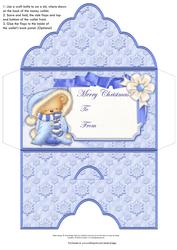Snuggle Bear Blue Christmas Money Wallet for Cup341118_68