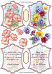 Poppies & Pansies Toppers & Verses Plaques