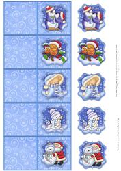 Cute Christmas Gift Tags in Blue