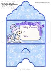 Snowman Notes Christmas Money Wallet