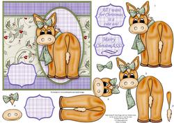 Christmass Cute Ass Topper & Decoupage Insert Available