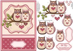 Be My Sweethoot Topper & Decoupage Insert Available