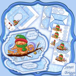 Jingle Robins Christmas Easel Card Kit