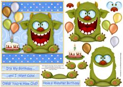 Omg You're How Old? Birthday Topper & Decoupage