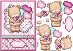 Love Balloons Card Topper & Decoupage Insert Available