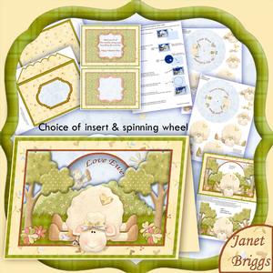 Love Ewe in a Spin Card Kit Birthday Anniversary Valentines