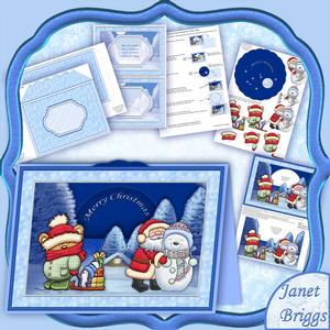 Starry Christmas Night in a Spin Animated Card Kit