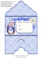 Christmas Money Wallet Envelope Penguin Gift