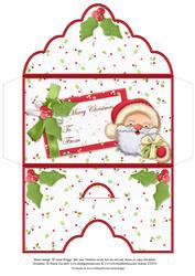 Christmas Money Wallet Envelope Santa Hugs