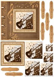 Brown Guitar Card Front and Pyramage