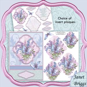 Lilac Spray & Butterfly Birthday Mother's Day Card Kit